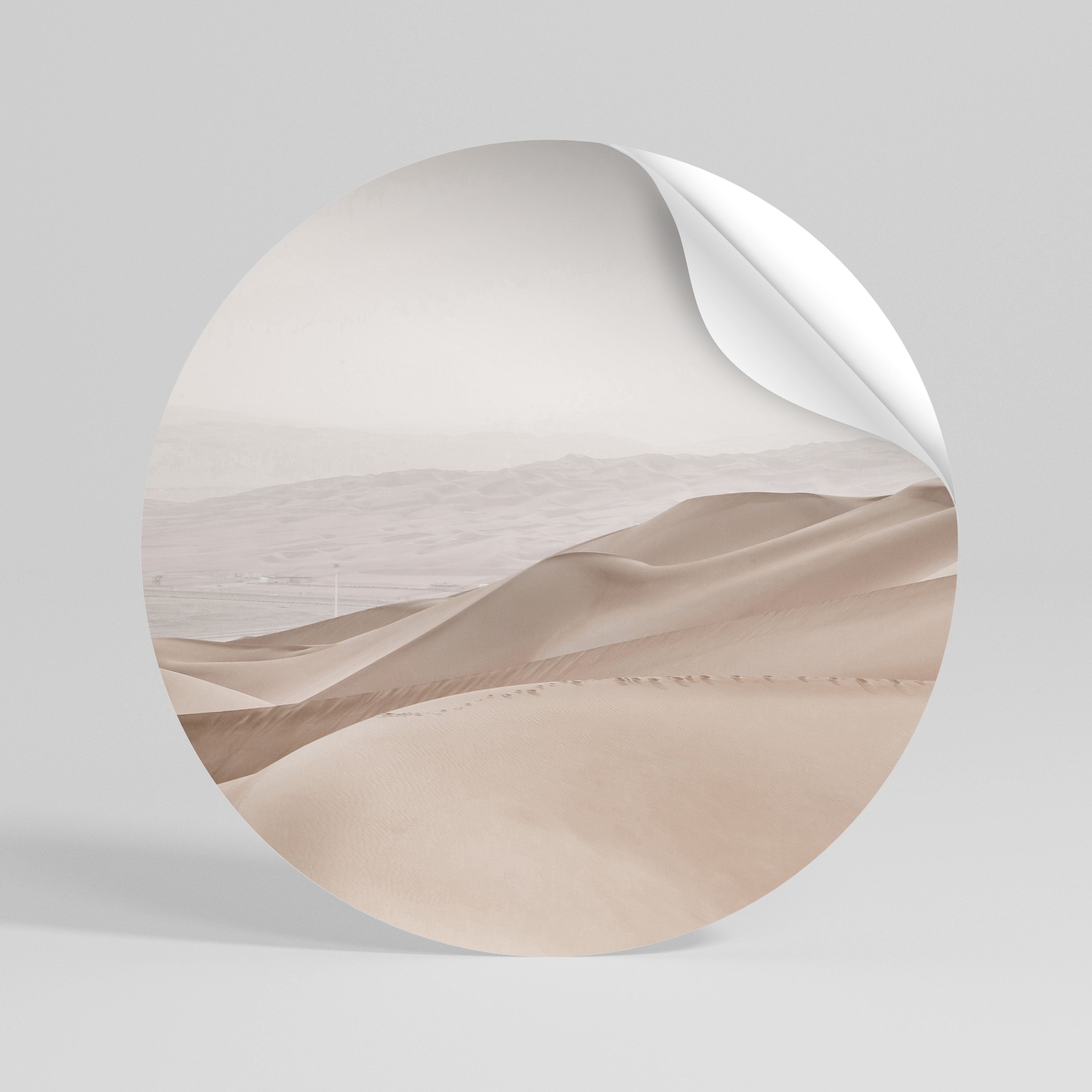 TRANQUIL TIDES Peel and Stick Round Sticker