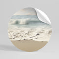 OCEAN WHISPER Peel and Stick Round Sticker