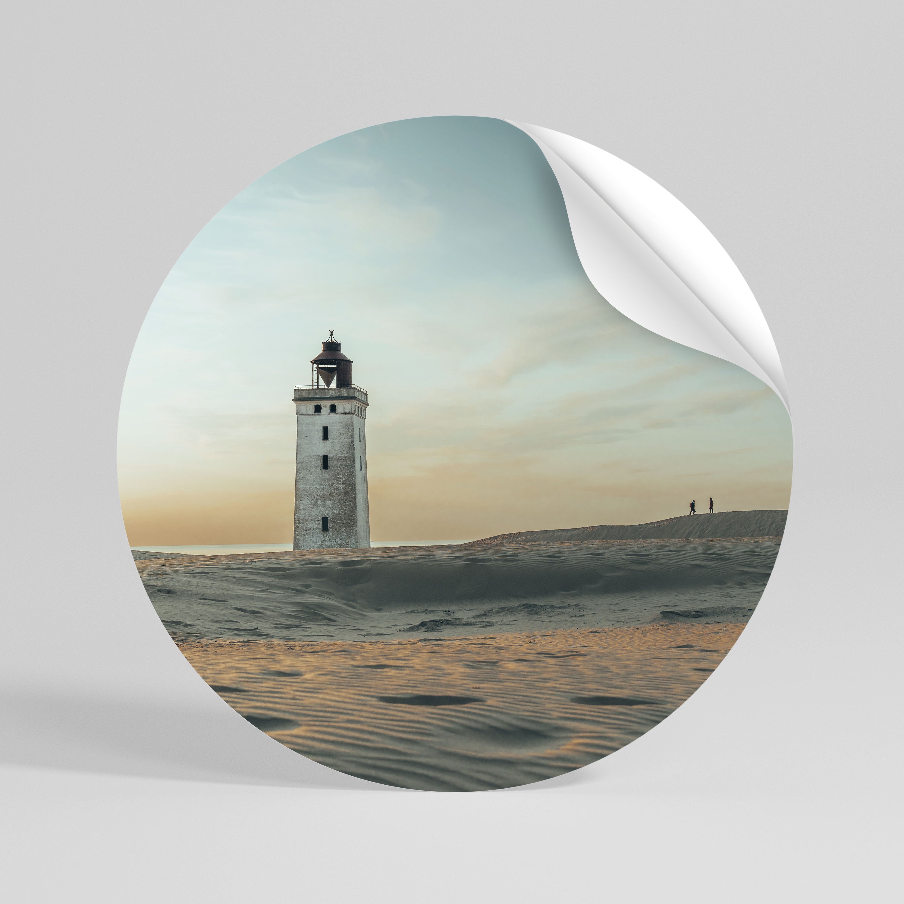 LIGHTHOUSE IN LIMBO Peel and Stick Round Sticker