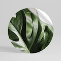 SHARP MONSTERA Peel and Stick Round Sticker