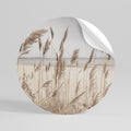 BREEZY STRAW HARMONY Peel and Stick Round Sticker