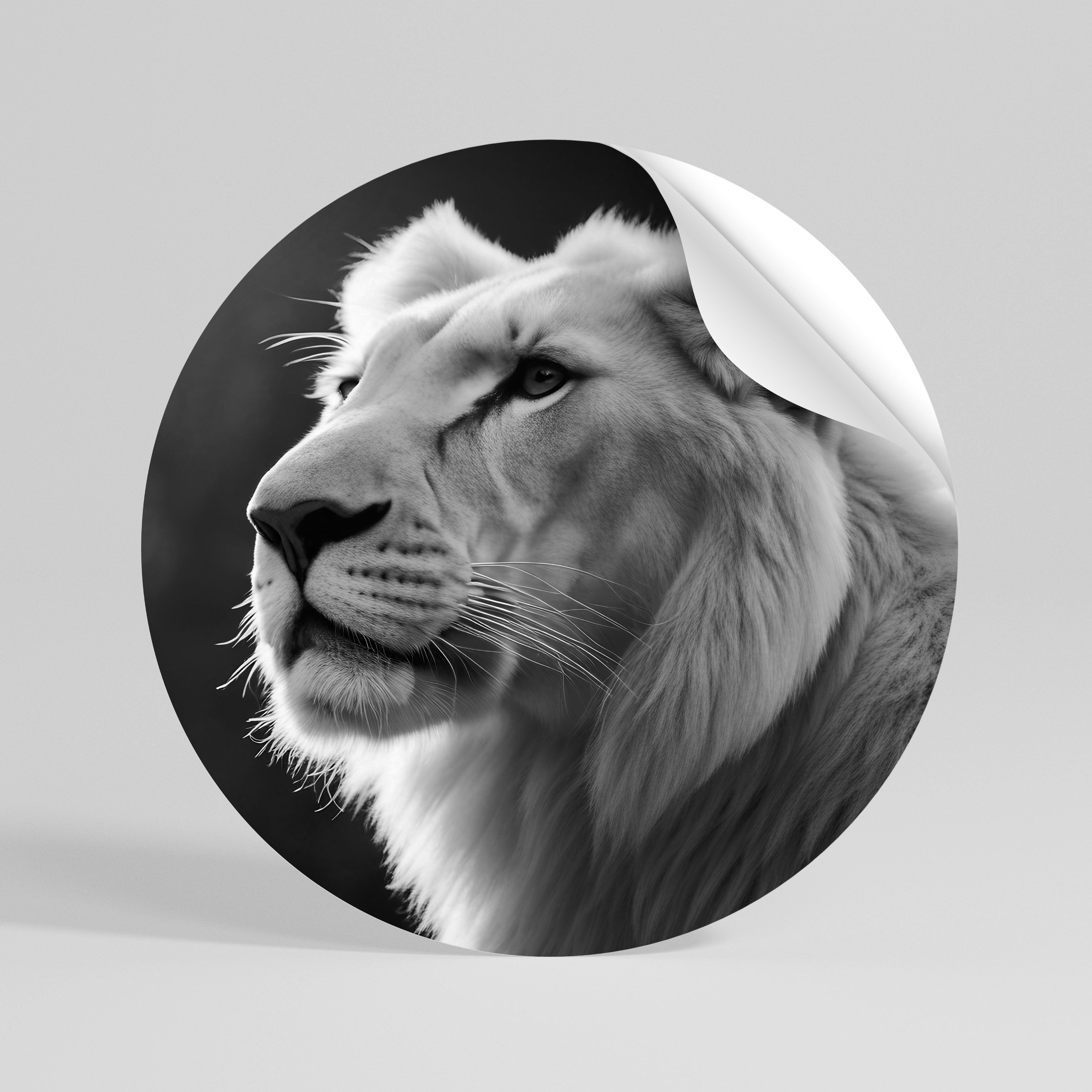 WHISPERS OF MAJESTY Peel and Stick Round Sticker