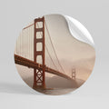 BRIDGE OF DREAMS Peel and Stick Round Sticker