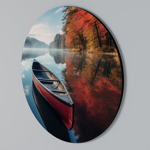 BOAT OF TRANQUILITY Round Wall Art