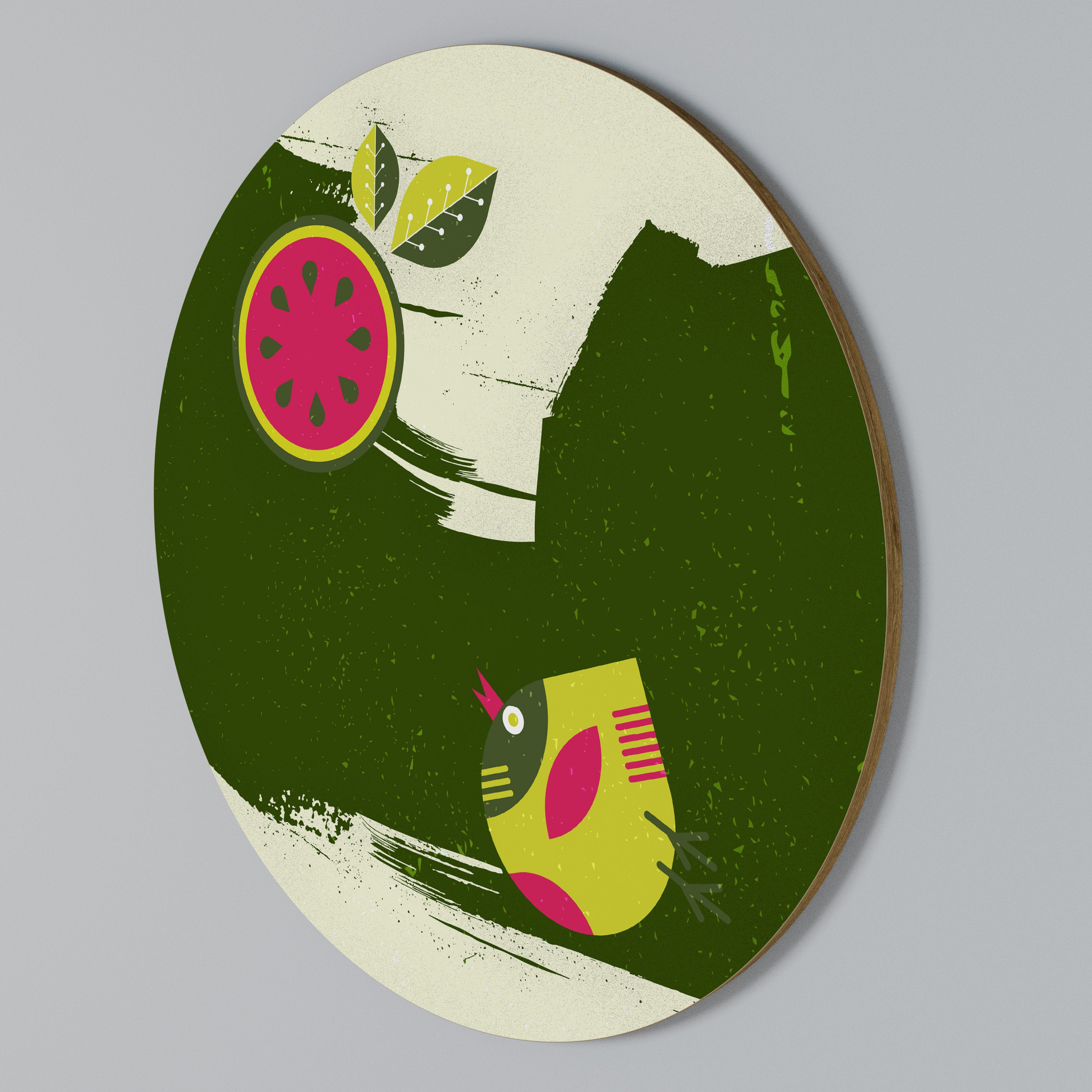 FRUITFUL SWIRLS Round Wall Art