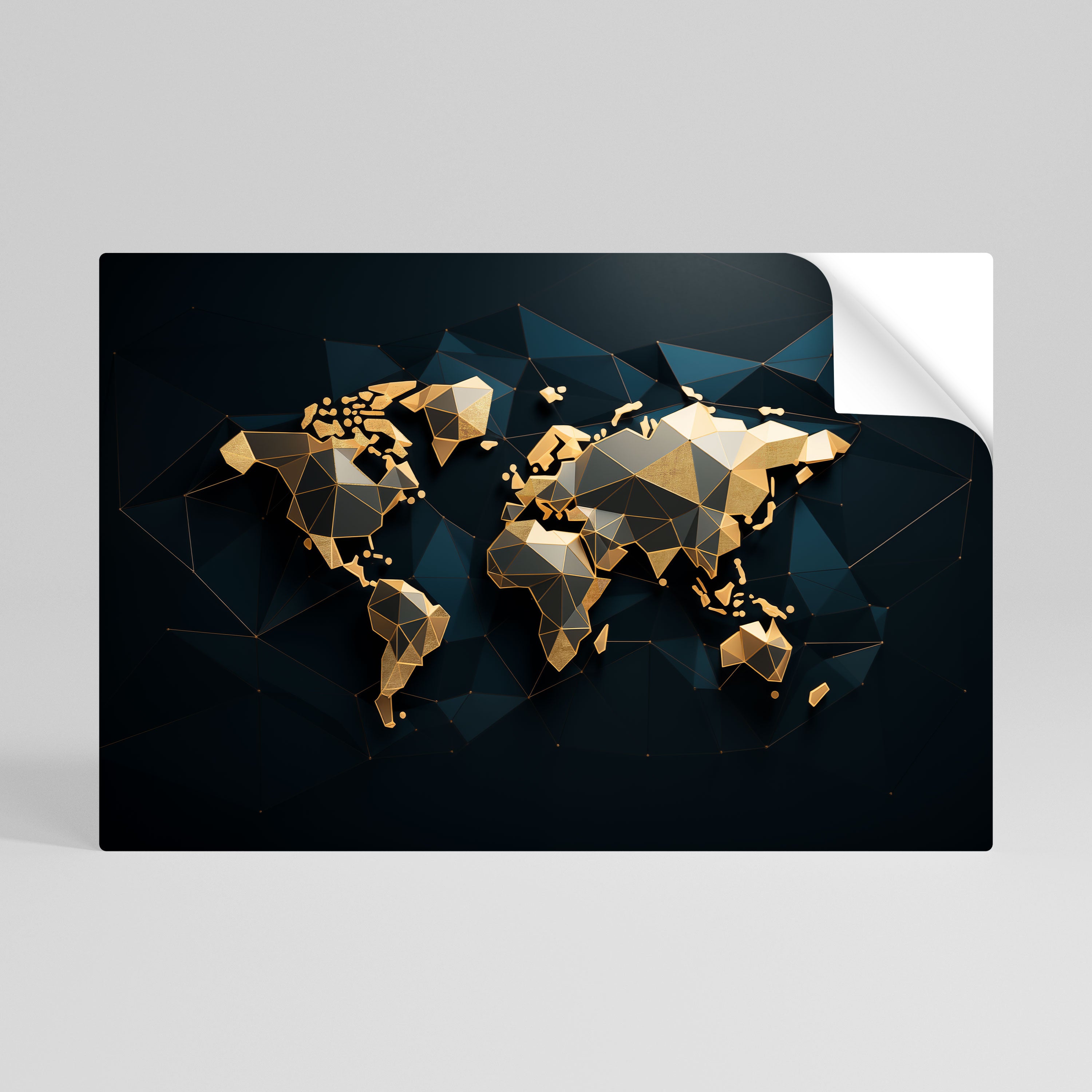 SHIMMERING WORLD SYMMETRY Peel and Stick Horizontal Poster