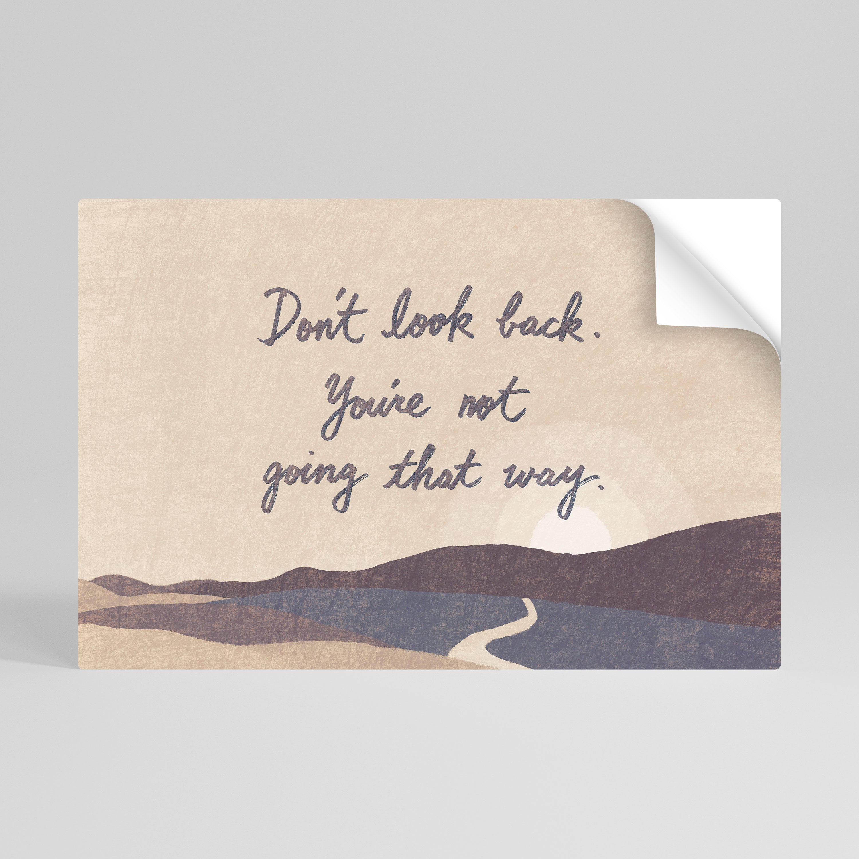 DON'T LOOK BACK Peel and Stick Horizontal Poster