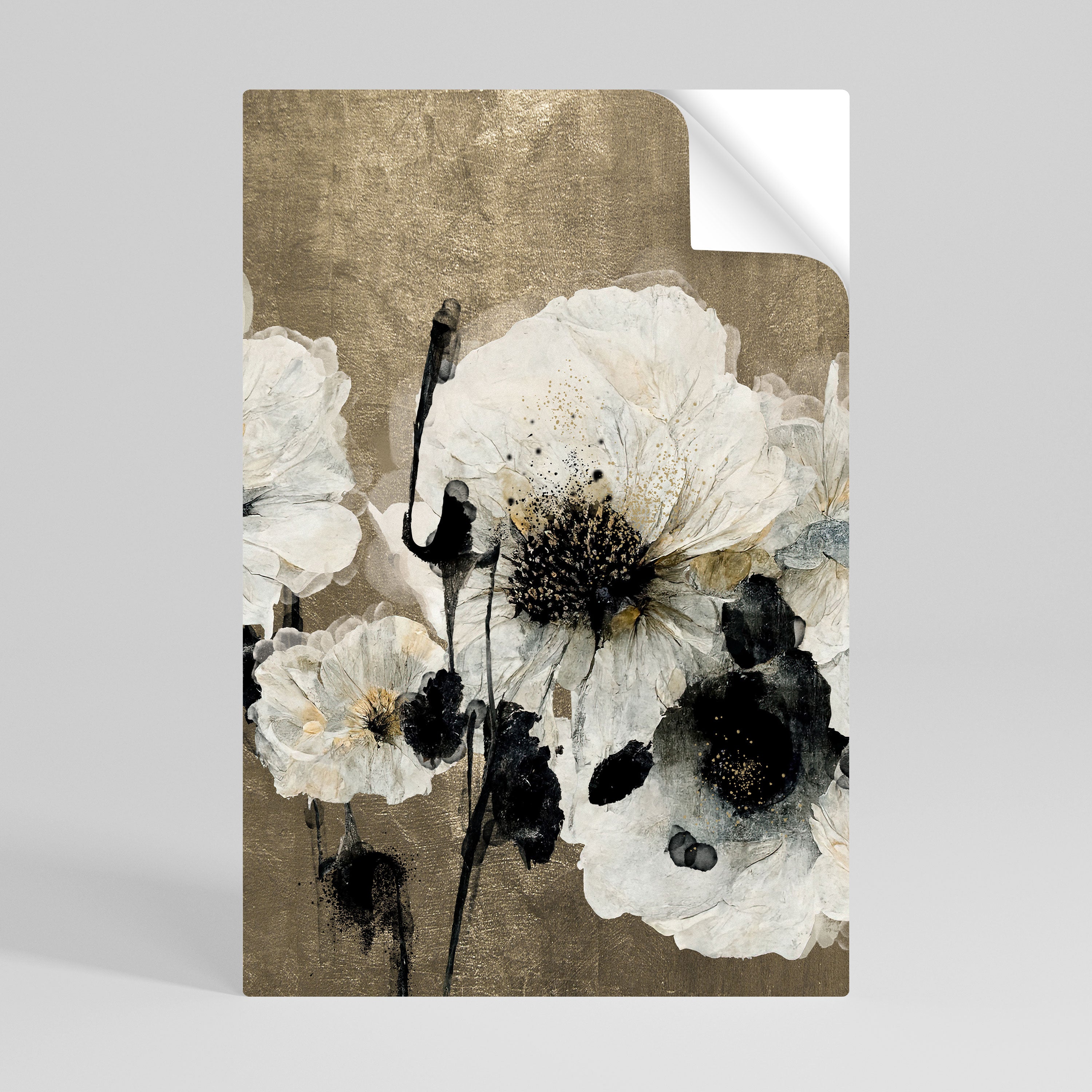 HARMONY IN WHITE Peel and Stick Vertical Poster