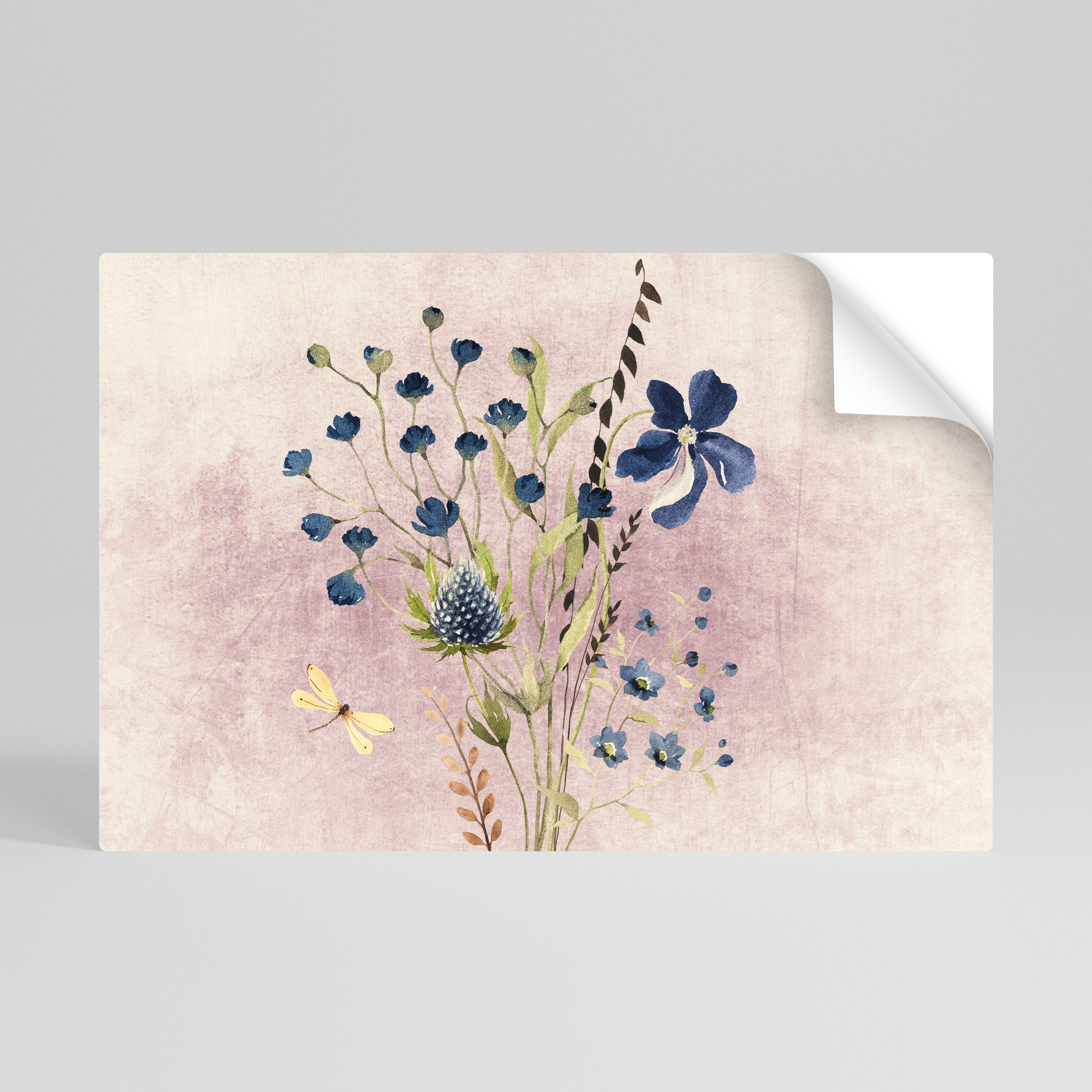 CORNFLOWER REVERIE Peel and Stick Horizontal Poster